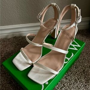 J. Crew White Strappy Sandals
